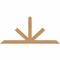 Ekena Millwork Saratoga Timber Gable Bracket, Western Red Cedar, 96"W x 44"H x 3 1/2"D x 5 1/2"F, 11/12 Pitch GBW096X44X0406SAR00SWR - alternate 1